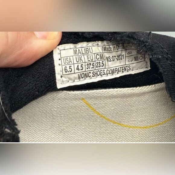 Vionic Beach Malibu Sea Foam Slip On Canvas 6.5 Black - Picture 9 of 9